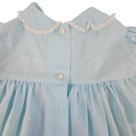 Vtg JC Penney Dress Baby Blue Girls 24M Toddle Time Dainty Pretty Formal Lace - Picture 15 of 16